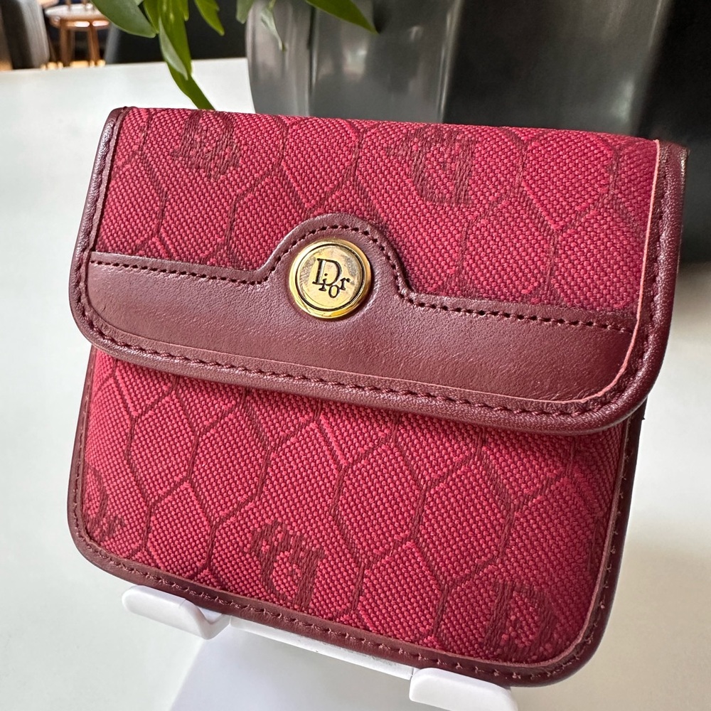Vintage Christian Dior honeycomb coin/card pouch